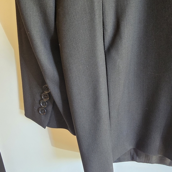 CANALI MEN'S SUIT JACKET BLACK CHEST SIZE 46 MADE IN ITALY 🇮🇹 - Picture 4 of 12